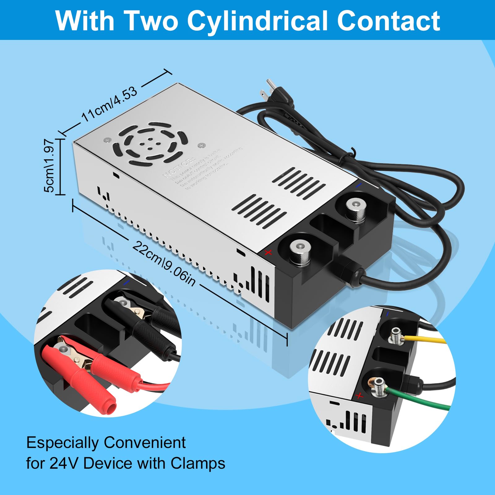 IMAYCC AC to DC Converter, SMPS 110V to 24V Converter, 24V Power Supply Transformer Max Current 25A 600W