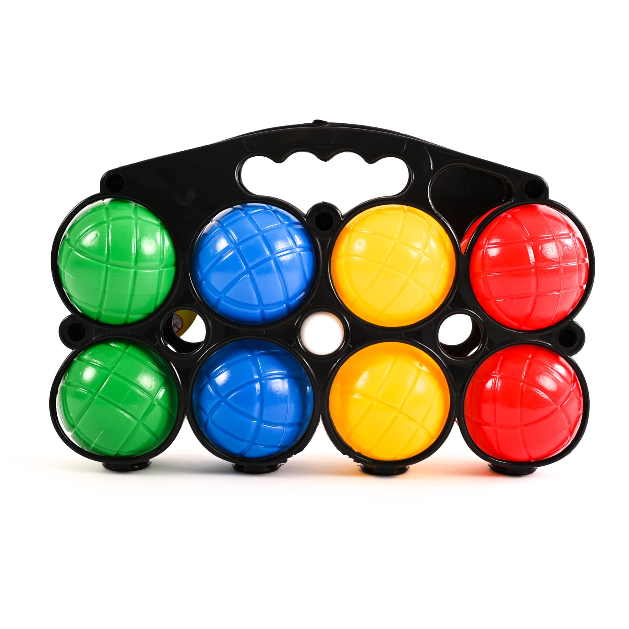 KandyToys 8 Piece Boules Set Colourful Garden Games Petanque Set in Carry Case