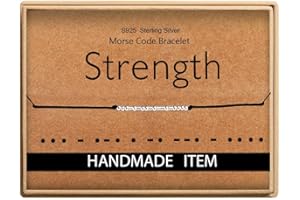 Monily Inspirational Gifts for Women Morse Code Bracelets for Women Funny Bracelet for Friend Funny Gift for Women Sterling Silver Bracelet for Women