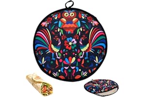 Fabric Tortilla Warmer | 12-Inch Microwavable Cloth Taco Heater,Microwave Tortilla Warmer - for Bread Rolls Wraps Pita Chapat