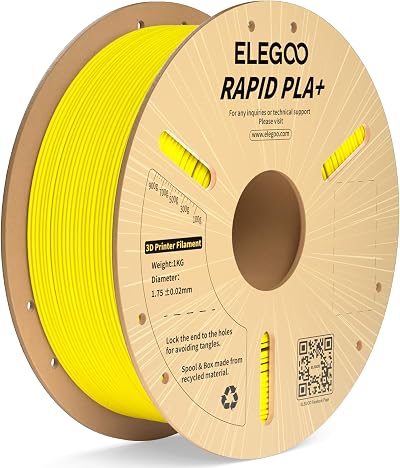 ELEGOO Rapid PLA Plus Filament 1.75mm Yellow 1KG High Speed 600mm/s
