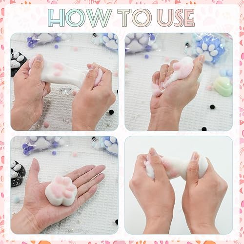 Cat Paw Squishy Spielzeug – 3er Set, Anti-Stress-Bälle, Weich & Niedlich, Je 6x5x2 Cm