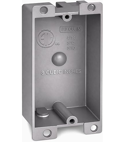 Red Dot IHD3-2 Device Outlet Box, 1 Gang, 3 Hub, 2-13/16-Inch