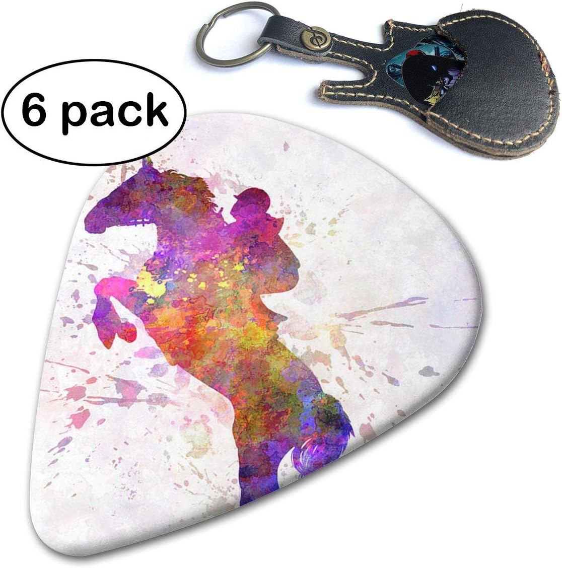 Horse Show1 351 Shape Classic Picks (6 Pack) For Electric Guitar, Acoustic Guitar, Mandolin And Bass