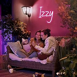 attneon Izzy Name Neon Sign for Wall Decor,LED Name