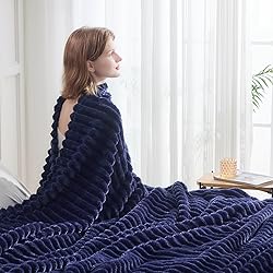 NEWCOSPLAY Super Soft King Blanket Dark Navy