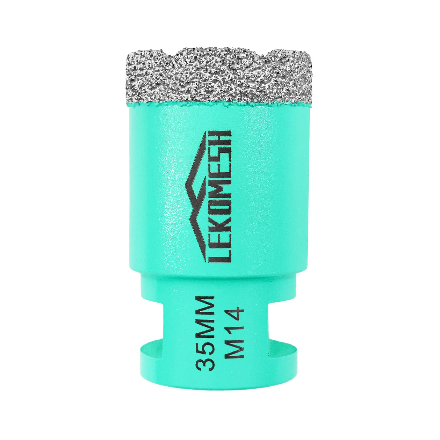LEKOMESH Diamond Core Drill Bits 35MM - Vacuum Brazed Diamond Hole Saw for Porcelain, Ceramic, Marble, Granite, Stone, Quartz - M14 Thread for Angle Grinder, Mint Green — image 1