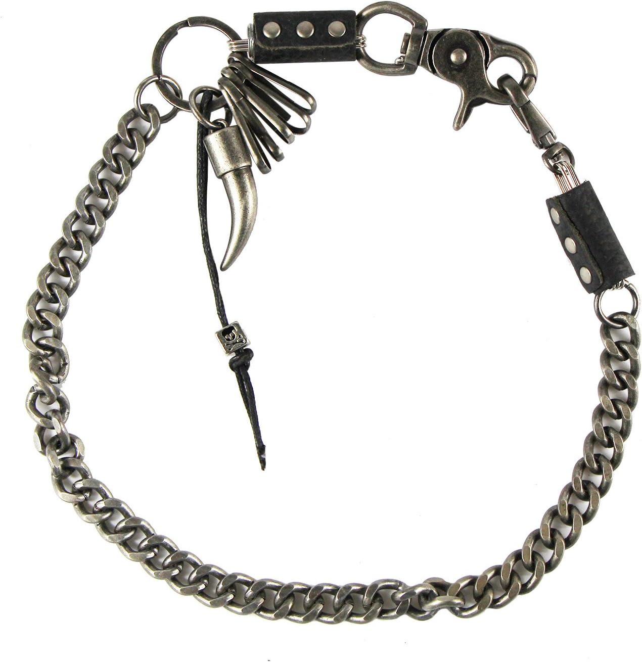 UOOOM Men Fashion Punk Hip-hop Pants Trousers Key Chain Rock Non-mainstream Waist Wallet Chain (PK6001), black, Length approx.: 63cm - Image 3