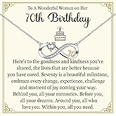 DKKV 30th 40th 50th 60th 70th 80th Birthday Gifts for Women, Necklace Jewerly Gift for Women