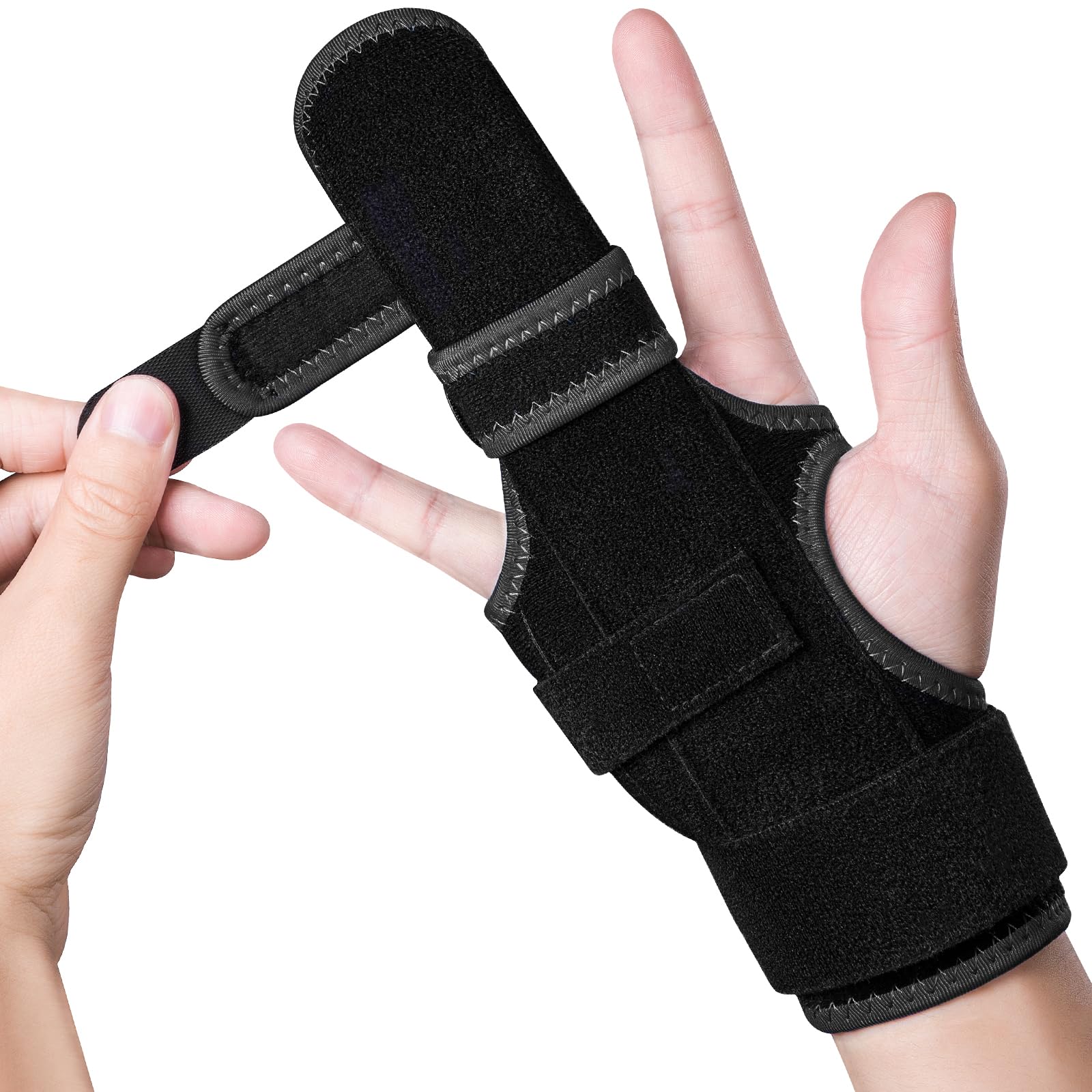 Photo 1 of Tismod  Finger Splint: Support the Middle, Index, little or Ring Finger, Hand Splint Brace-Treating Hand Fractures, Arthritis, Mallet Finger or Metacarpal Fractures (Right Hand)