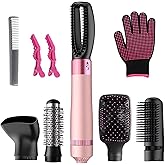 Bo'laiya 5-in-1 Hair Dryer Brush | Negative Ion Hot Air Hair Dryer Brush Set | Includes Curler, Straightener, Volumizer | for All Hair Types