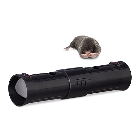 Relaxdays Lebendfalle, 2-teilig, Länge verstellbar, Kontrollöffnungen, Tierfreundlich, Kunststoff, Schwarz Maulwurffalle, (PP