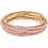 HZMAN 10 Pcs Tennis Bracelets Set for Women 14K Gold Plated Dainty Cubic Zirconia Adjustable Stackable Stretch Bracelet Wedding Party Jewelry Gift