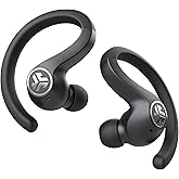 JLab Audio JBuds Air Sport True Wireless Bluetooth Earbuds + Charging Case - Black - IP66 Sweat Resistance - Class 1 Bluetooth 5 (Renewed)