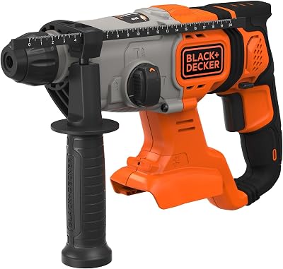 Marteau perforateur SDS-Plus 18V sans fil, énergie de frappe 1,2J, 3 modes, inclut une mèche à béton de 6mm et une boîte de rangement, BCD900B-XJ