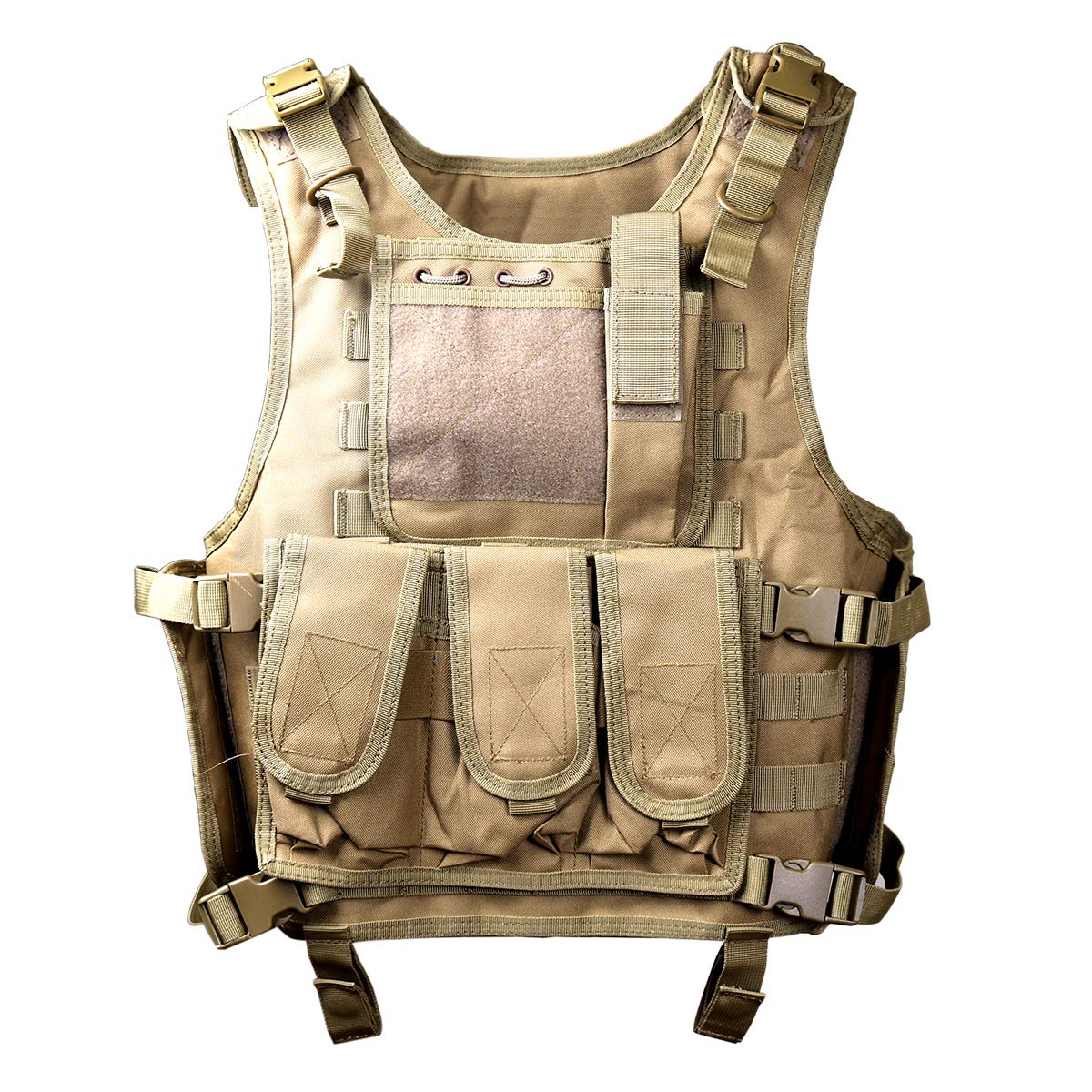 Goetland Tactical Vest Military Modular Vest Ultra-Light Outdoor Hunting Airsoft War Game 900D Polyester Paintball Training Vest for CS Combat Fishing Hiking Adjustable S-XXL Mud