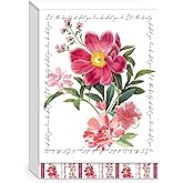 Punch Studio Blank Note Cards with Envelopes, Embossed Accents and Textured Box for All Occasions - 5” x 3.5” each, Set of 10 Cards – Peony (50419)