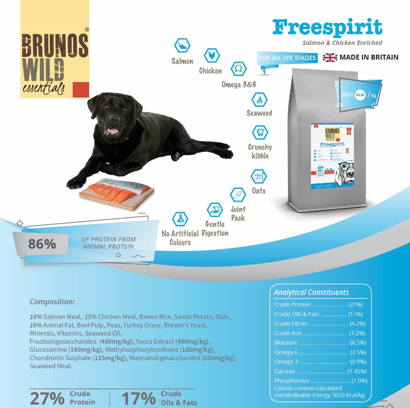 Buy Bruno S Wild Essentials Freespirit Salmon Chicken Enriched