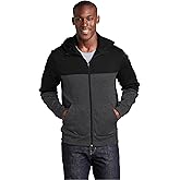 SPORT-TEK Unisex Tech Fleece Colorblock Full Zip Hooded Jacket