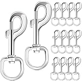 ERKOON 3.5 Inch Swivel Eye Bolt Snap Hooks 154Lbs Load Capacity Zinc Alloy Single Ended Flag Clips Heavy Duty Trigger Bolt Hooks