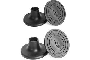 KMINA Non Slip Rubber Feet for Shower Stool (28 mm, x4 Units), Replacement Ferrules for Bathroom Chair, Black