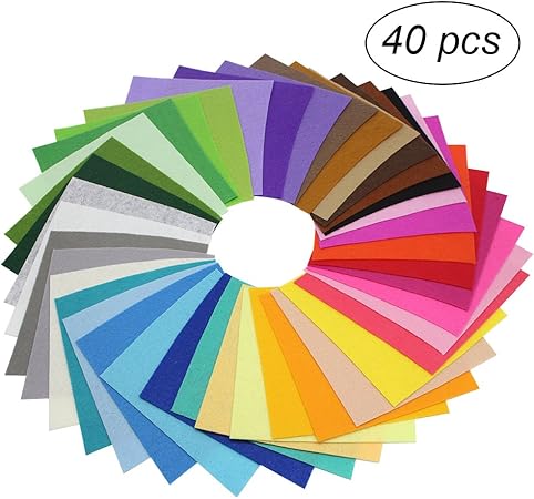 Lavoretti Di Natale Patchwork.Rosenice 40pcs Feltro E Pannolenci Fogli Lavoretti Di Cucito Bricolage Tessuto Patchwork 15 X 15 Cm Amazon It Casa E Cucina