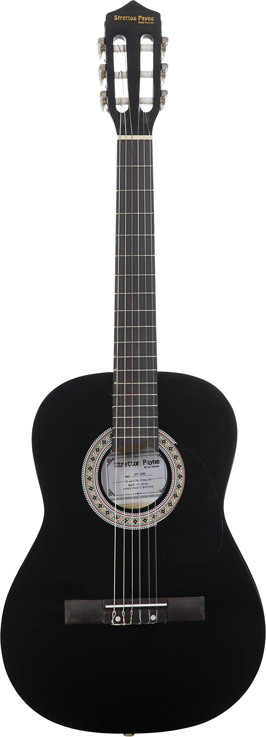 Childrens Nylon String Acoustic Guitar - 3/4 Sized - 36 inch - Black Grade AB