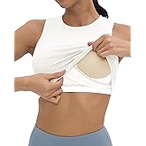 V VOCNI Nursing Tank Tops for Breastfeeding Crew Neck Sleeveless Maternity Tank Tops Sports Bras Workout Pregnancy Crop Tops