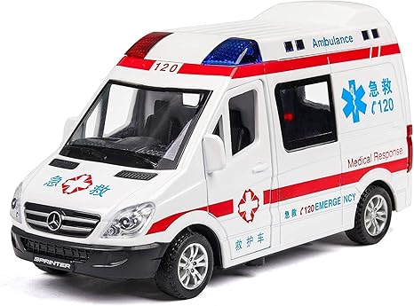 Amazon Co Jp 車のおもちゃモデル 1 32病院救助救急車の金属車モデル 子供のための音と軽合金のダイキャストカーおもちゃ 6 5x15x7 5cm ホーム キッチン