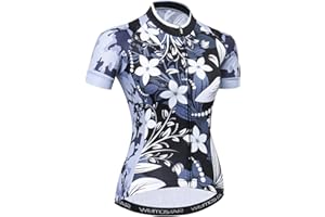 PSPORT JPOJPO Women's Cycling Jersey Sleeveless Short&Long Sleeve Bike Shirt Half Zipper Road Bicycle Biking Tops CF3