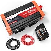 BELTTT 2000W 24V Inverter Pure Sine Wave Inverter 24V DC to 120V AC for Solar, Off-Grid, RV, Truck,Power Inverter, Dual AC an