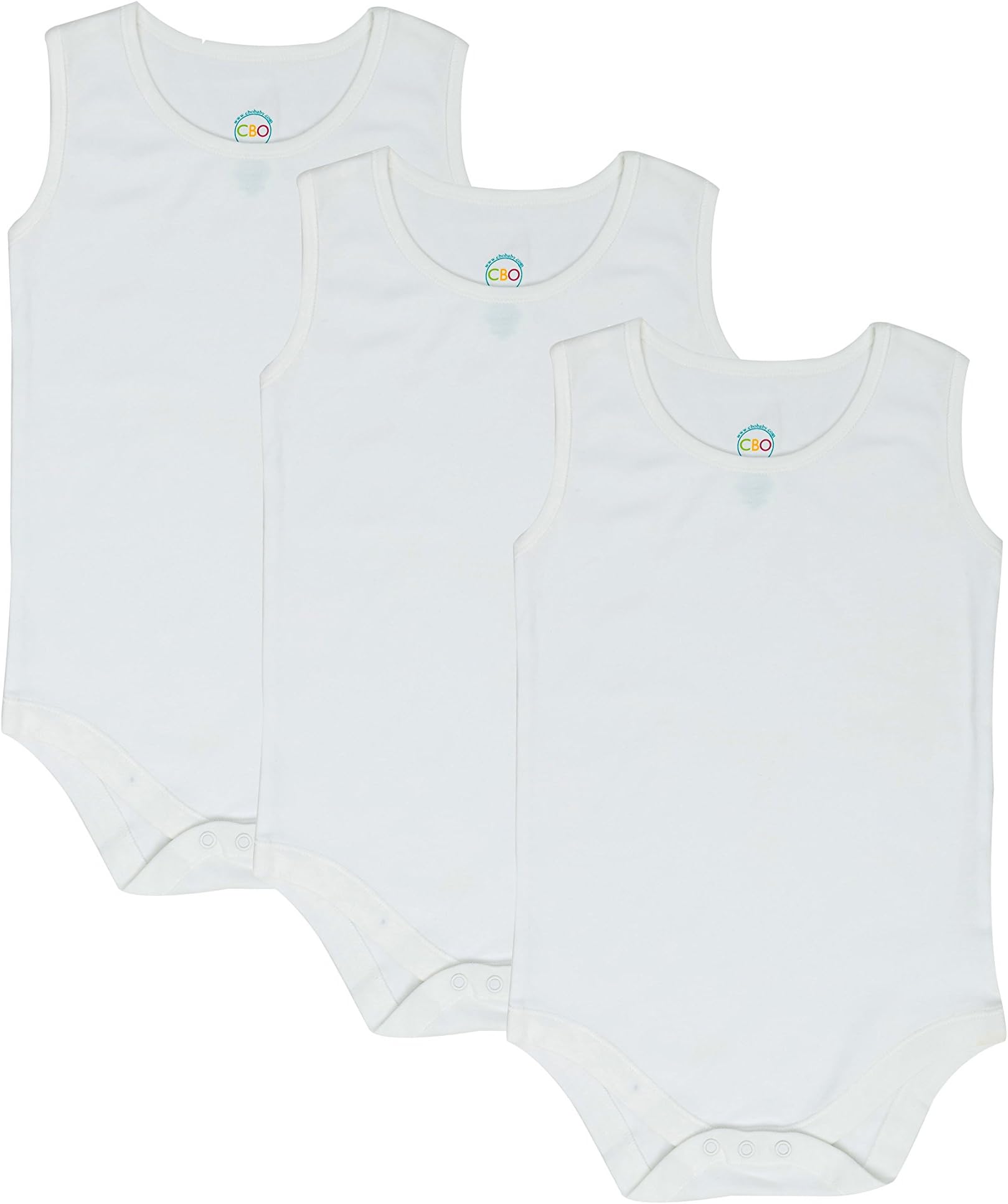 CBObaby 4T 5T 6T Toddler Sleeveless Bodysuit 3-Pack