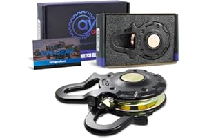 AyA Gear Multi-Function Premium Snatch Blocks 66,000 lbs (30Ton) Break Strength | Heave Duty Vehicle Recovery Gear, for Steel Wire Cable or Synthetic Rope and Soft Shackles(Black)