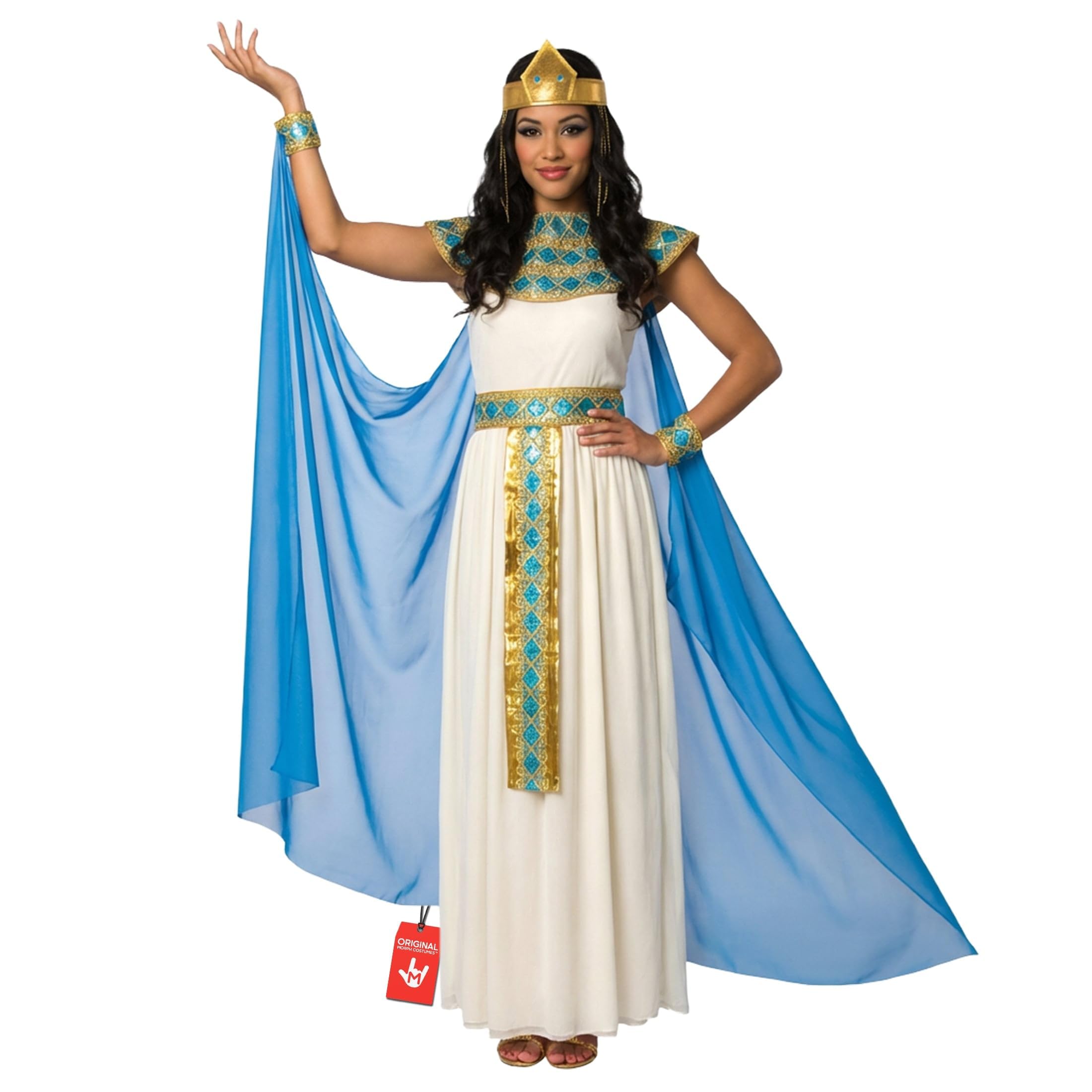 Morph Cleopatra Blue Women's Egyptian Costume - Fancy Dress for Women - Cleopatra Costume for Parties and Events, Small