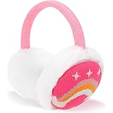 BTHRORO Ear Muffs Kids Cute Knitted Earmuffs Adjustable Winter Ear Warmers Soft Plush Earmuffs for Boys Girls 3-12 Years