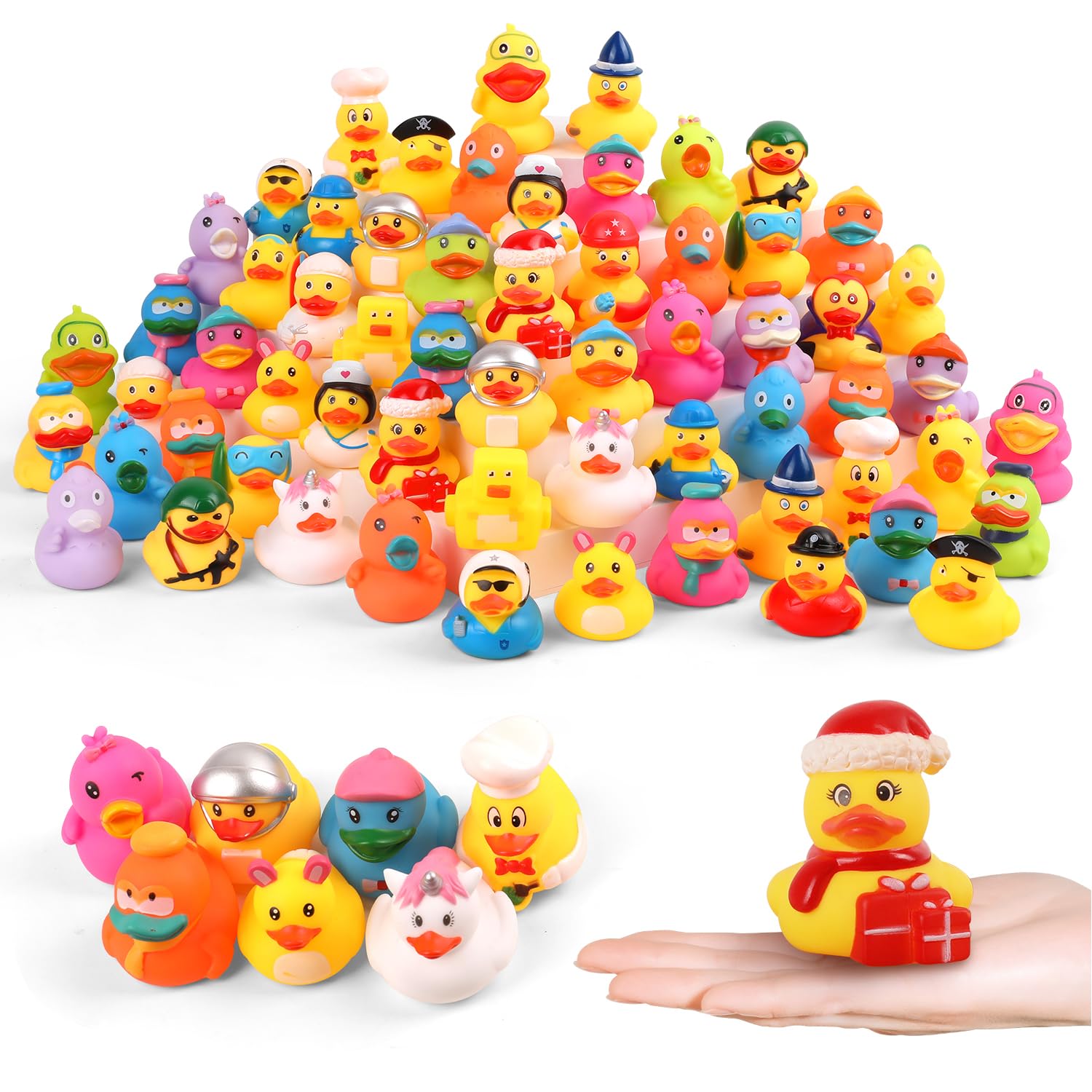 Umbresen Rubber Ducks Bath Toy in Bulk, Assortment Jeep Ducks for Jeep Ducking, Pool Rubber Ducky Floater Bathtub Toys Party Favors Birthday Gifts (15)
