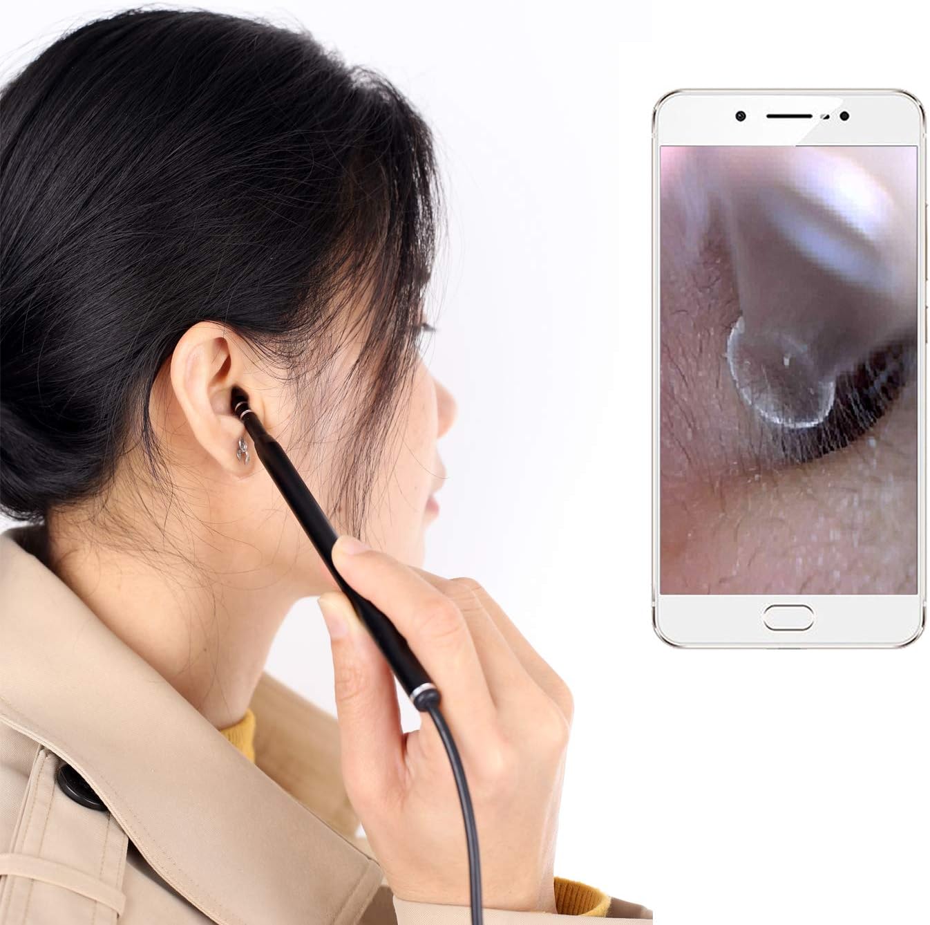 Alician 3in1 Endoscope Camera Otoscope Ear Nose Mouth Inspection