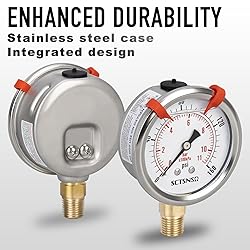 SCTSNSR 0 to 160 Psi Pressure Gauge, Glycerin