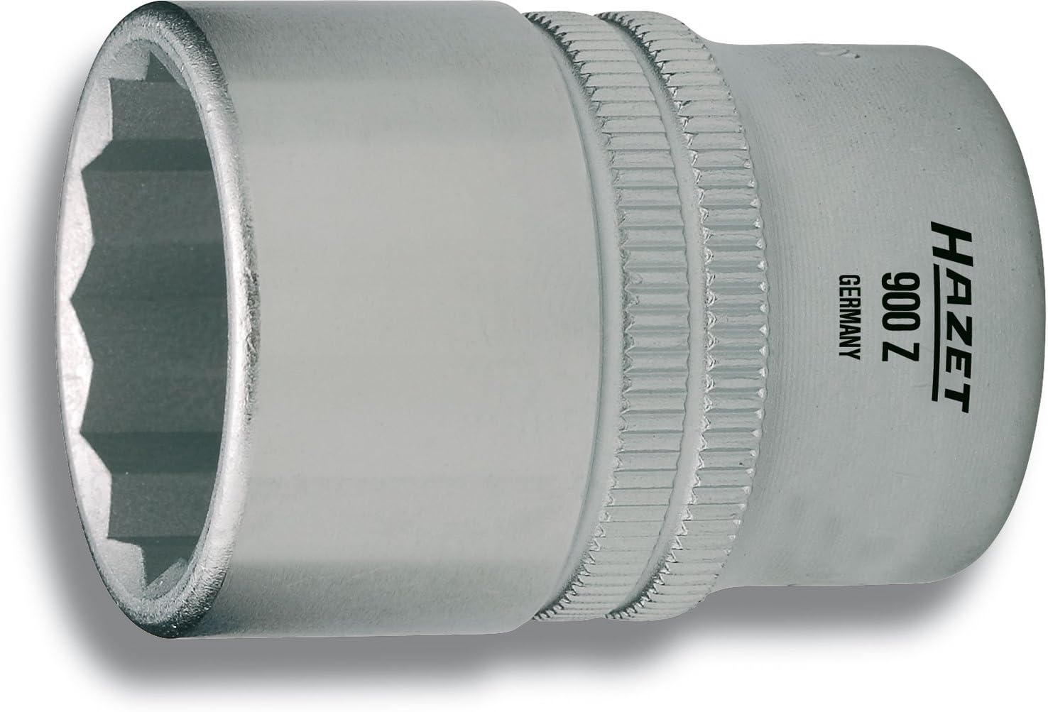 HAZET 900Z-32 50 mm 12-Point Traction Profile Socket - Chrome-Plated/Polished, 32 mm (Schlüsselweite)