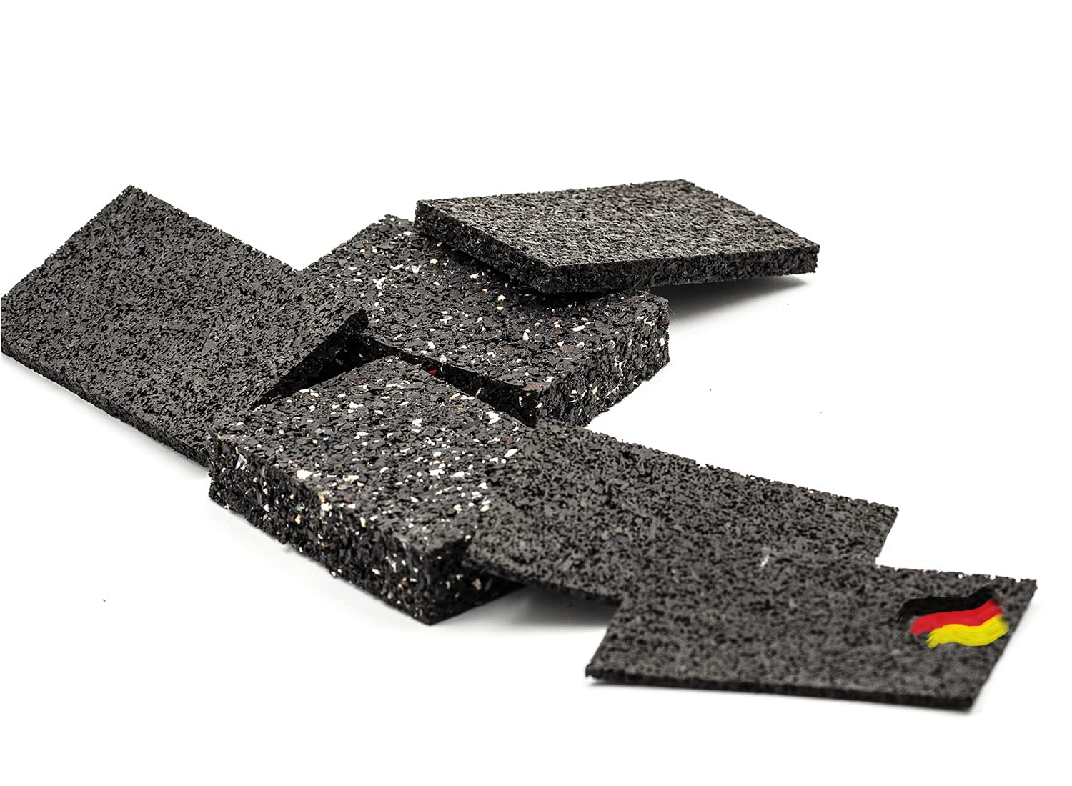 24 x patio insulation pads on pads [8 mm] 60 x 90 mm made of rubber granules of different thicknesses – can be used as a pool underlay, noise protection mat