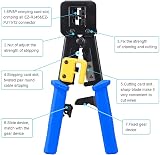 RJ45 Crimping Tool with 20 RJ45 Connectors Cat6 Cat5e Cat5 Pass view 2
