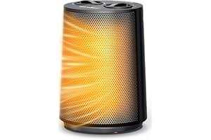 GiveBest Space Heater, 1500W Portable Heaters for Indoor Use, PTC Ceramic Heater with Heating and Fan Modes, Overheat & Tip-Over Protection, Ideal for Bedroom, Office & Desk Use, Black