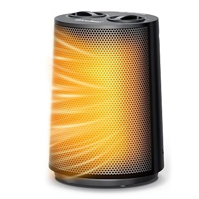 GiveBest Space Heater, 1500W Portable Heaters for Indoor Use, PTC Ceramic Heater with Heating and Fan Modes, Overheat & Tip-Over Protection, Ideal for Bedroom, Office & Desk Use, Black