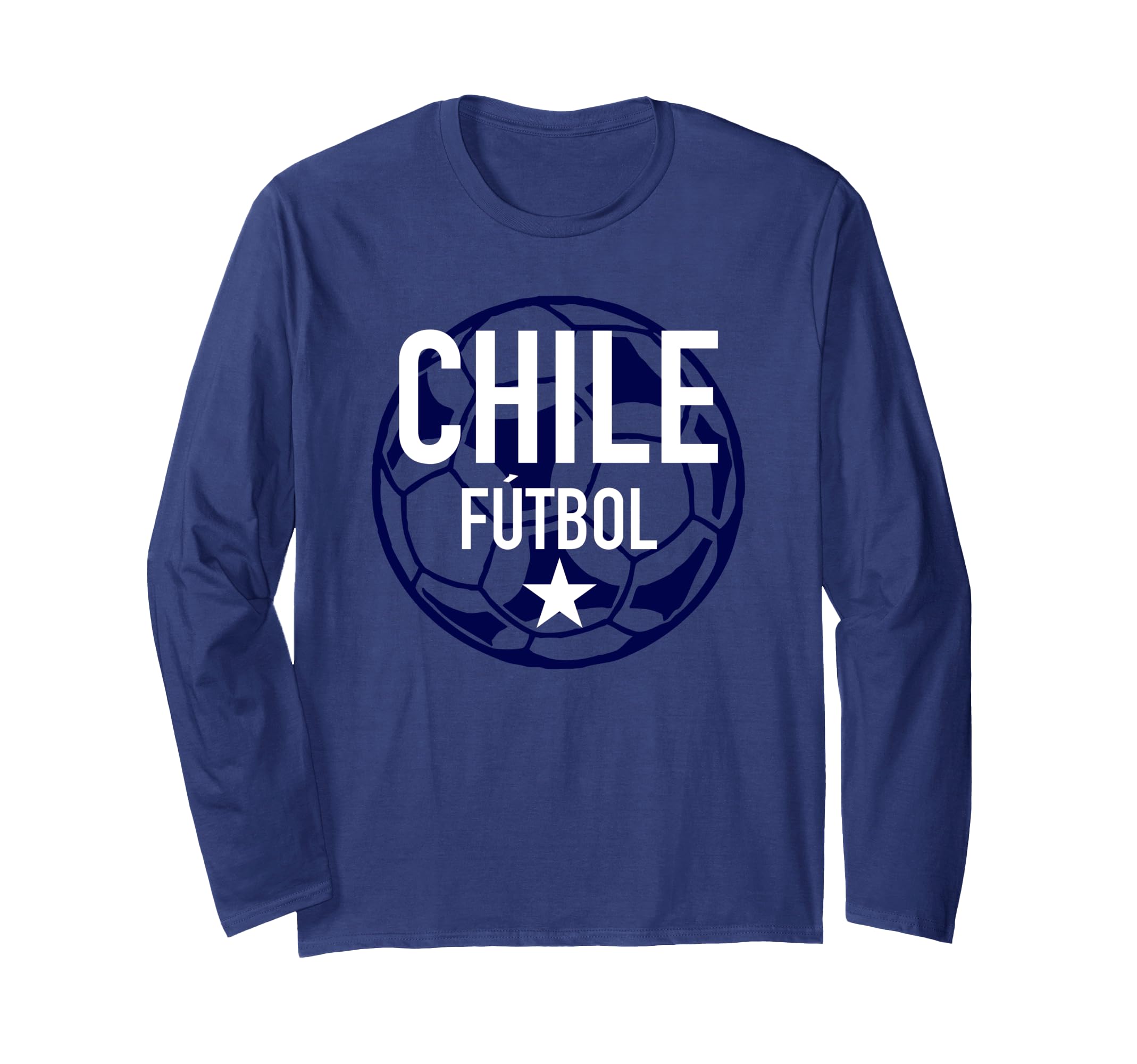 Trendy Chile Futbol Star Soccer Ball Icon Long Sleeve T-Shirt