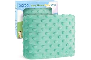 CUCKOOL Baby Colic and Gas Relief, Heated Tummy Wrap for Newborns Belly Relief by Soothing Warmth, Baby Heating Pad Swaddling Belt Relief & Soothe Gas, Colic and Upset Stomach for Newborns to Toddler (Green)