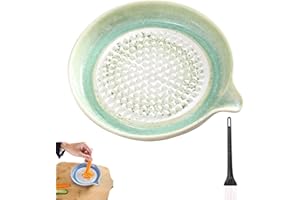 2026 New Ceramic Garlic Grater Plate, Exquisitely Handcrafted Ginger Grater Plate for Fruits, Vegetables, Ginger, Garlic, and