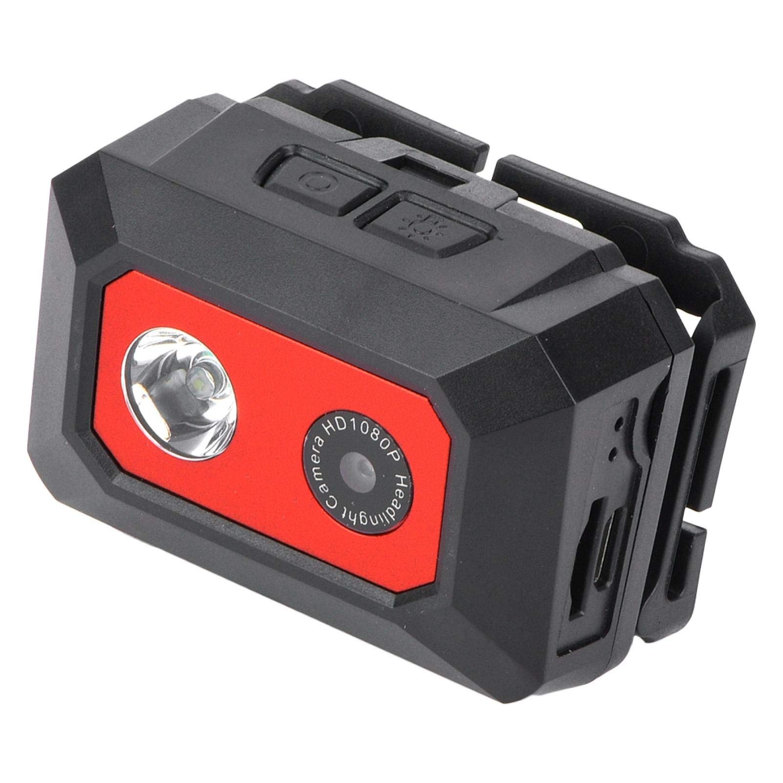 VBESTLIFE Head-mounted Sports Camera, F18 Night Vision Head-mounted 1080P(1920 * 1080) HD Camera LED Light 5-10M SOS Sports Camera for Outdoor Sports Traveling Camcording