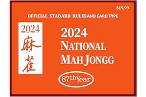 OLIBADU 2024 National Mahjong Cards Official Standard Rules and Card Type - Mahjong Scorecard- 4Pcs