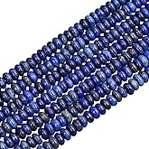 HAAMIIQII 2x4mm Natural Blue Lapis Lazuli Stone Rondelle Beads, 150pcs Abacus Disk Loose Gemstone Spacer Beads for Jewelry Making Crafts Beading Strand 15 Inch