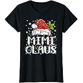 Mimi Claus Christmas Lights Pajama Family Matching T-Shirt